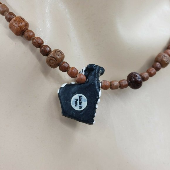 Tribal African Safari Zebra Pendant Necklace 19" - Picture 3 of 11